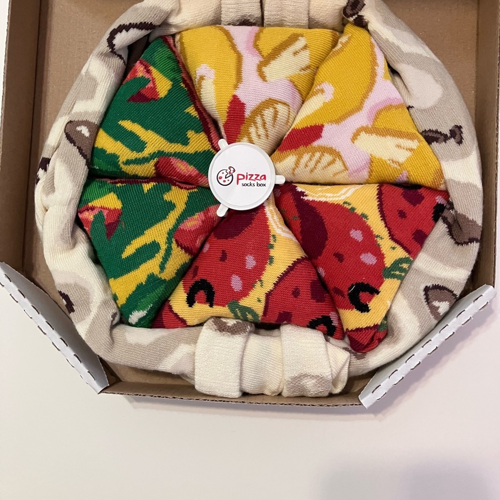 Colorful Pizza Socks Box Set